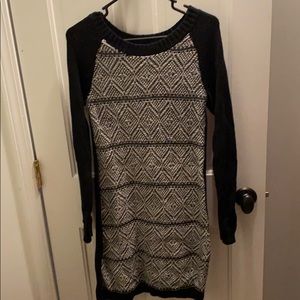 Old Navy black and white sweater dress Size S